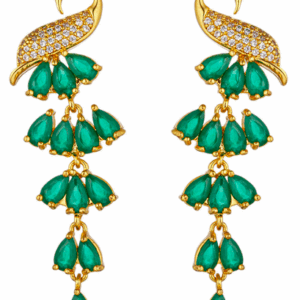 Pfau Ohrringe- vergoldet